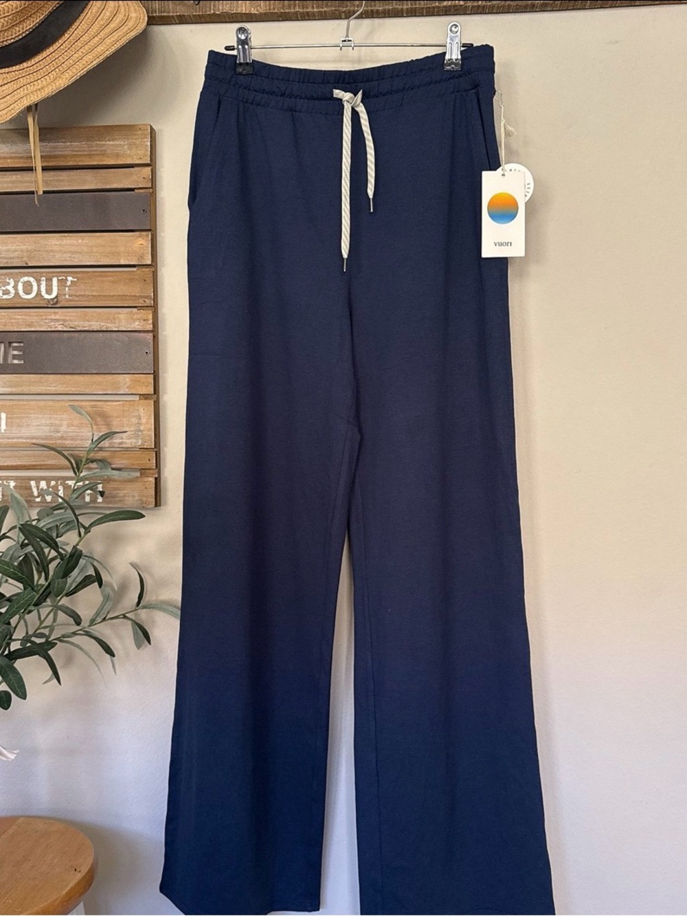 NWT Halo Essential Wideleg Pant in Blue Coast Heather size XS SHORT length